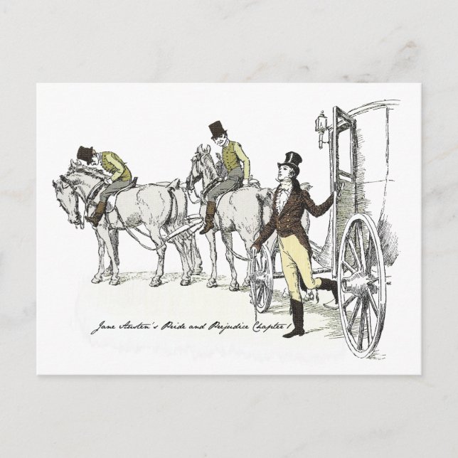 Carte Postale M. Bingley Arrives, Jane Austen Fierté & Préjugés (Devant)