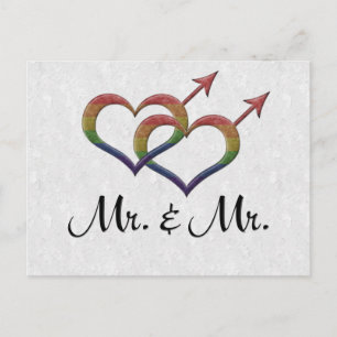Carte Postale M. et M. Gay pride Interconnectent les symboles de