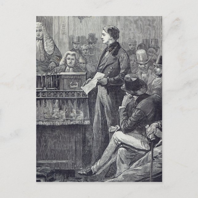 Carte Postale M. Gladstone prononce son discours principal (Devant)