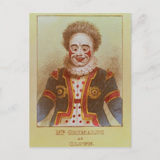 Carte Postale M. Grimaldi en clown (Devant)