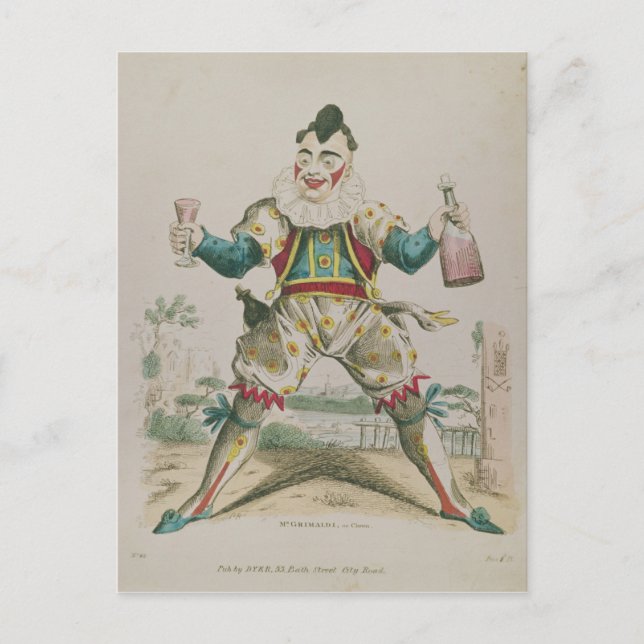 Carte Postale M. Grimaldi en clown (Devant)
