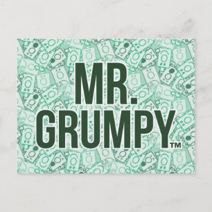 Carte Postale M. Grumpy   Nom vert et Motif de caractères