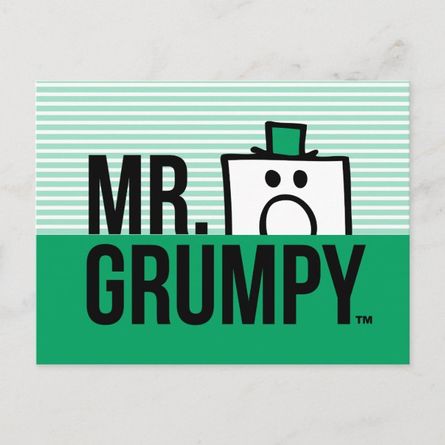 Carte Postale M. Grumpy | Tête de regard sur le nom (Devant)