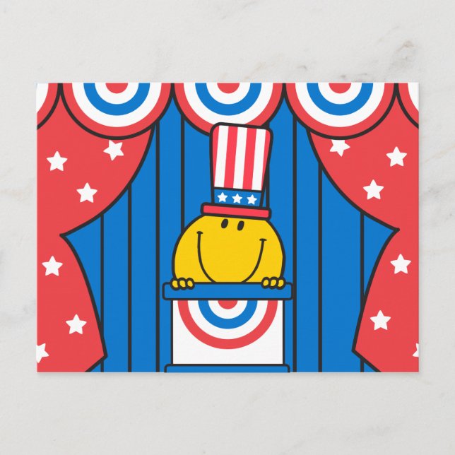 Carte Postale M. Happy au podium (Devant)