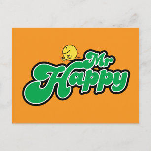 Carte Postale M. Happy Glissant Vers Le Bas Vert