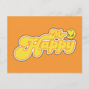 Carte Postale M. Happy   Lettres jaunes