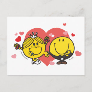 Carte Postale M. Happy & Little Miss Mariage Sunshine