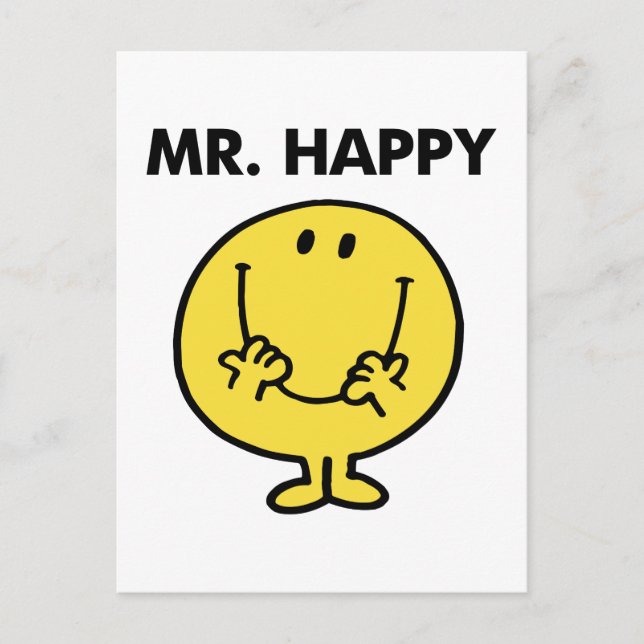 Carte Postale M. Happy | Visage souriant géant (Devant)