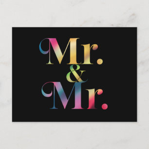 Carte Postale M. & M. Gay Bachelor Party Mariage gay