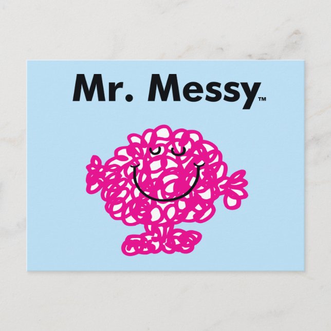 Carte Postale M. Men | M. Messy Est Mignon, Mais Mal (Devant)