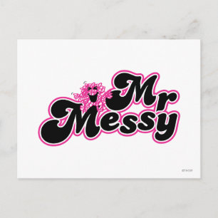 Carte Postale M. Messy   Grandes lettres noires et roses