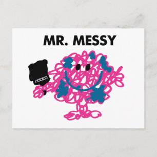 Carte Postale M. Messy Tenant Un Pinceau