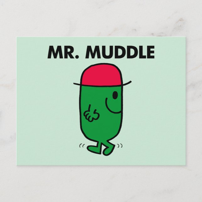 Carte Postale M. Muddle | Marcher à reculons (Devant)