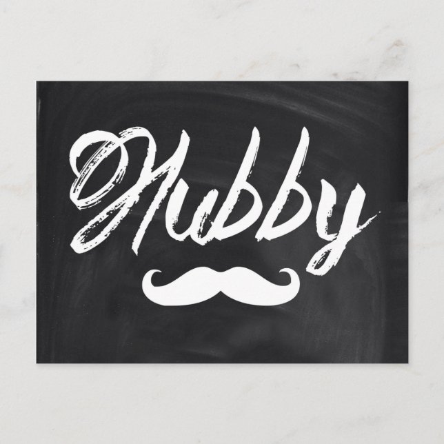 Carte Postale M. Mustache Groom Huppé Lune de miel (Devant)