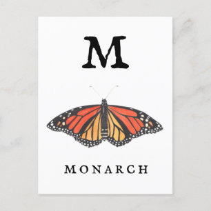 Carte Postale "M" pour Monarch