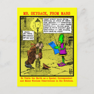 Carte Postale M. Skygack observe un ivrogne