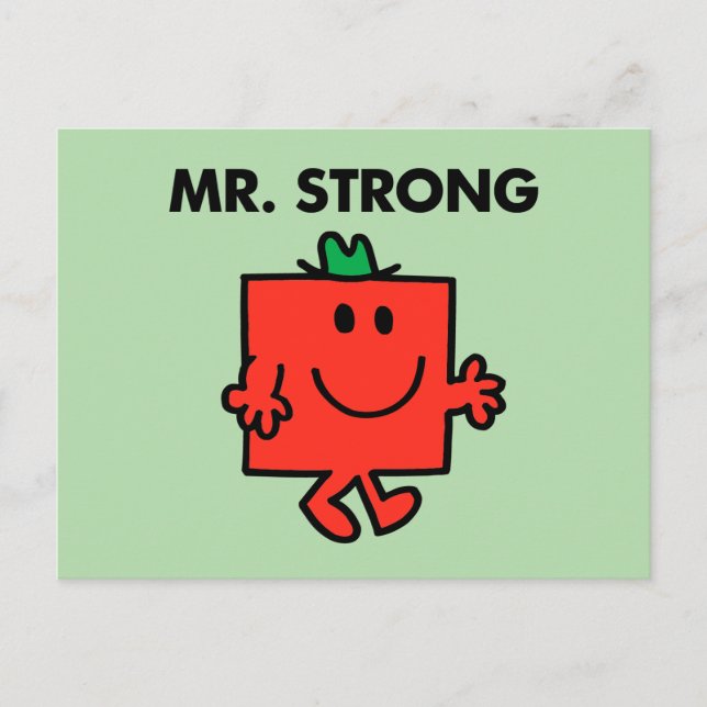 Carte Postale M. Strong Waving Bonjour (Devant)