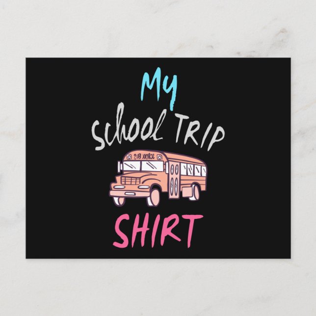 Carte Postale Ma chemise de voyage à l'école (Devant)