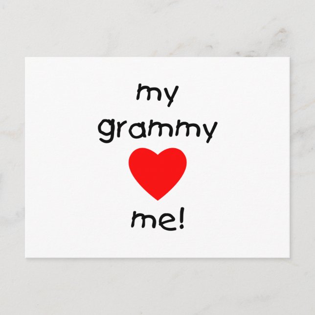 Carte Postale ma grammy m'aime (Devant)