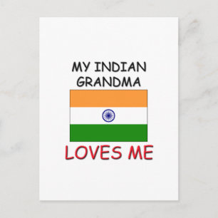 Carte Postale Ma grand-mère indienne m'aime