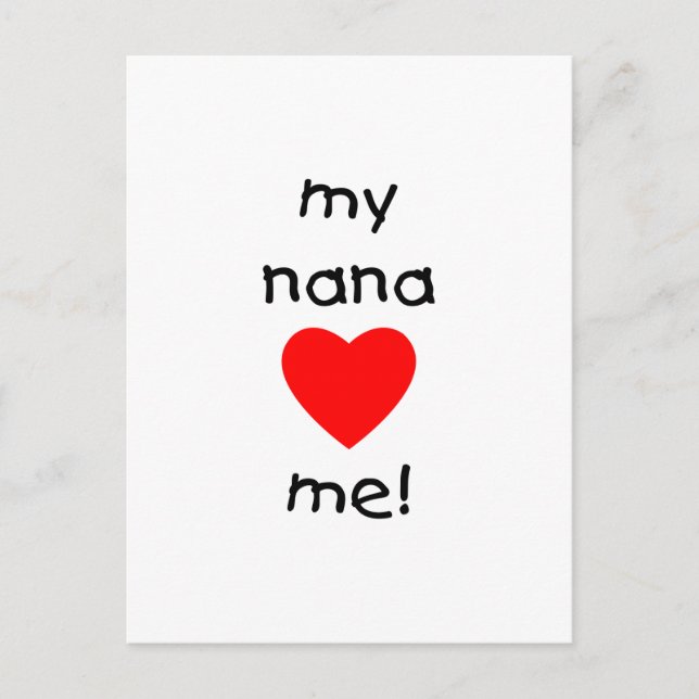 Carte Postale ma nana m'aime (Devant)