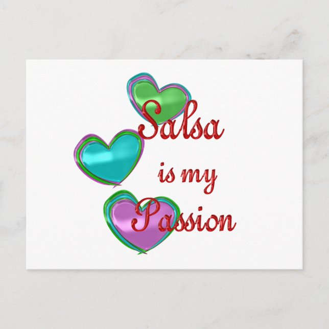 Carte Postale Ma passion de la salsa (Devant)