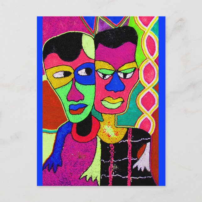 CARTE POSTALE MA PETITE AMIE ET MOI PAR MOJISOLA AGBADAMOSI OKUB (Devant)