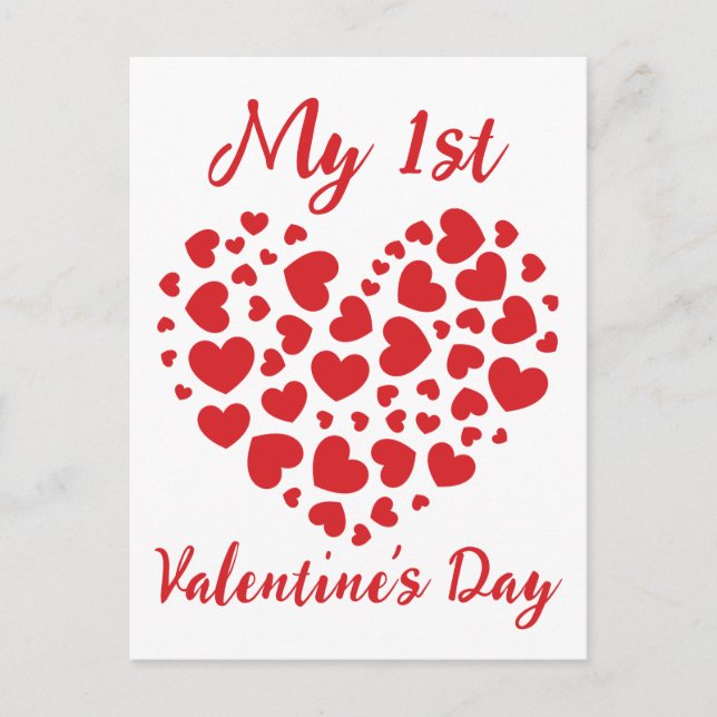 Carte Postale Ma première Saint Valentin (Devant)