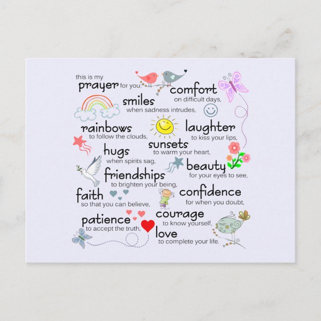 Carte Postale Ma Prière Pour Vous (Devant)