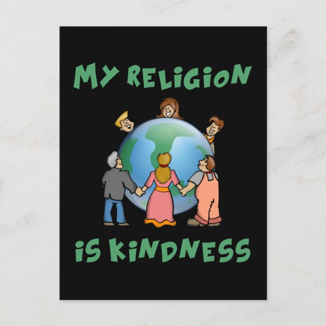 Carte Postale Ma religion est gentille (Devant)