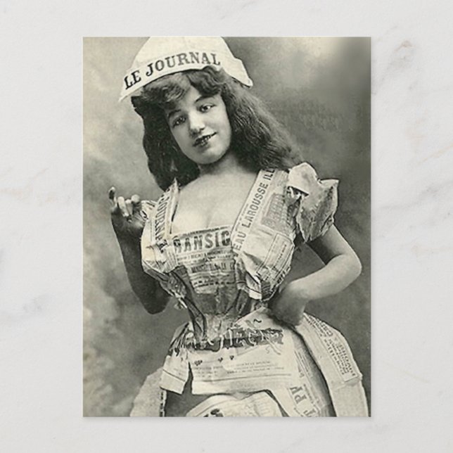 Carte Postale Ma robe est le journal (Devant)