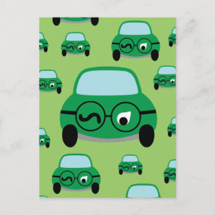 Carte Postale Ma voiture est intelligente