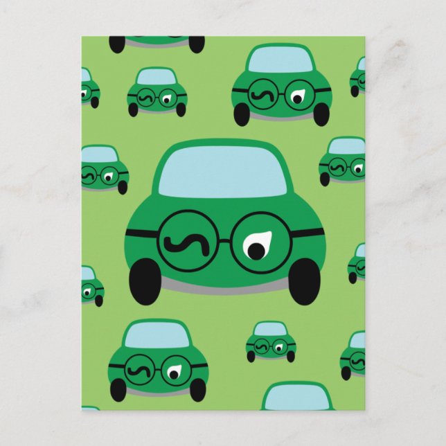 Carte Postale Ma voiture est intelligente (Devant)