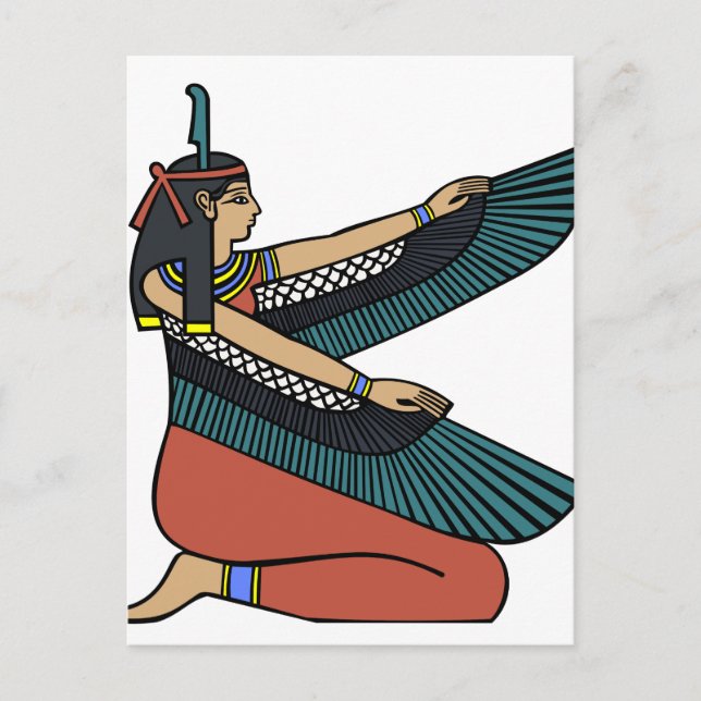 Carte Postale Maat, déesse égyptienne (Devant)