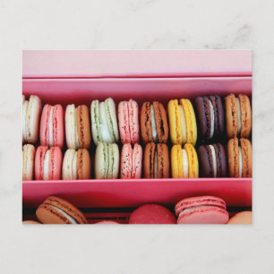 Carte Postale Macarons de différentes couleurs