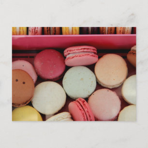 Carte Postale Macarons de différentes couleurs