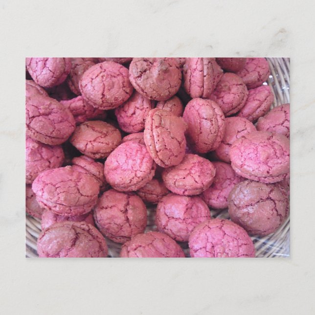 Carte Postale Macarons roses (Devant)