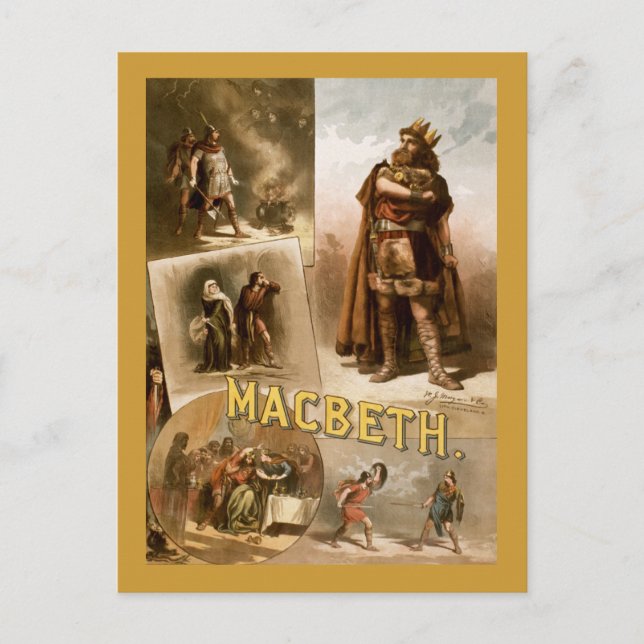 Carte Postale Macbeth, la Play 1884 (Devant)