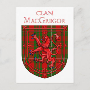 Carte Postale MacGregor Tartan Scottish Plaid Lion Rampant