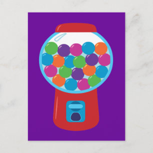 Carte Postale Machine à bonbons Gumball