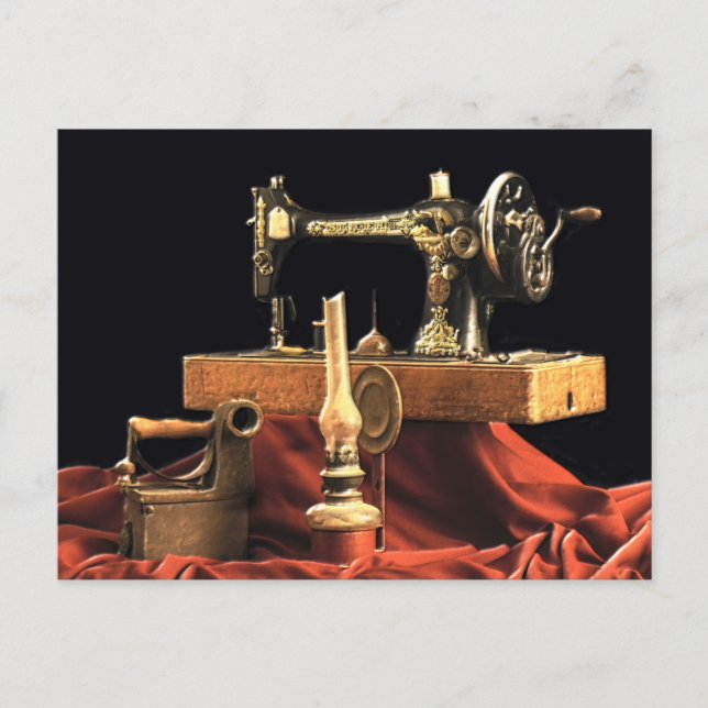 Carte Postale Machine à coudre vintage (Devant)