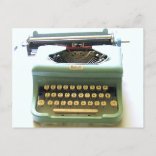 Carte Postale Machine à écrire à la menthe vintage