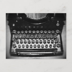 Carte Postale Machine à écrire noire et blanche