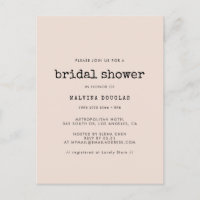 Machine à écrire vintage Douche nuptiale Invitatio