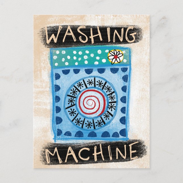 Carte postale Machine à laver (Devant)