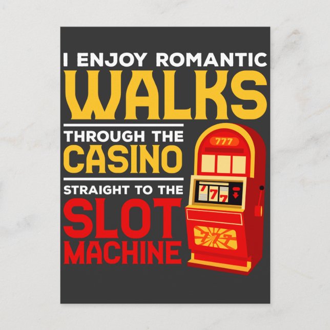 Carte Postale Machine à sous Joueur Funny Casino Jeu Humour (Devant)