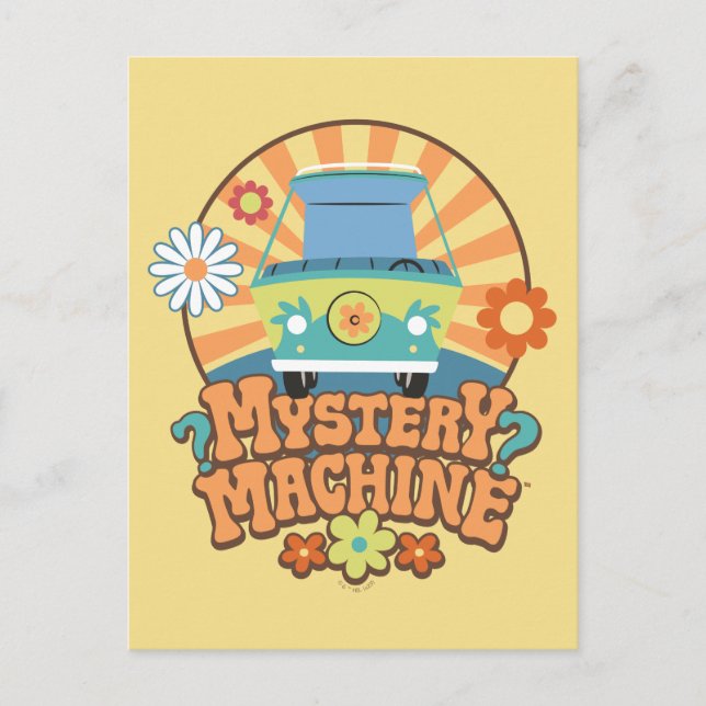 Carte Postale Machine de mystère Van Floral Graphisme (Devant)
