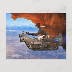 Carte Postale Machine volante Steampunk