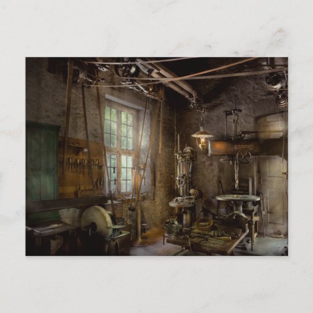 Carte Postale Machiniste - révolution industrielle (Devant)