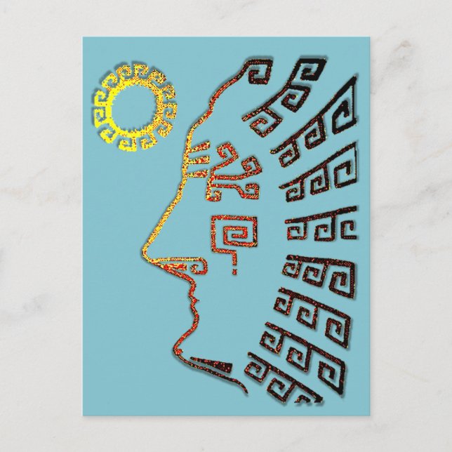 Carte Postale Machu Picchu Cusco Pérou en bleu clair (Devant)